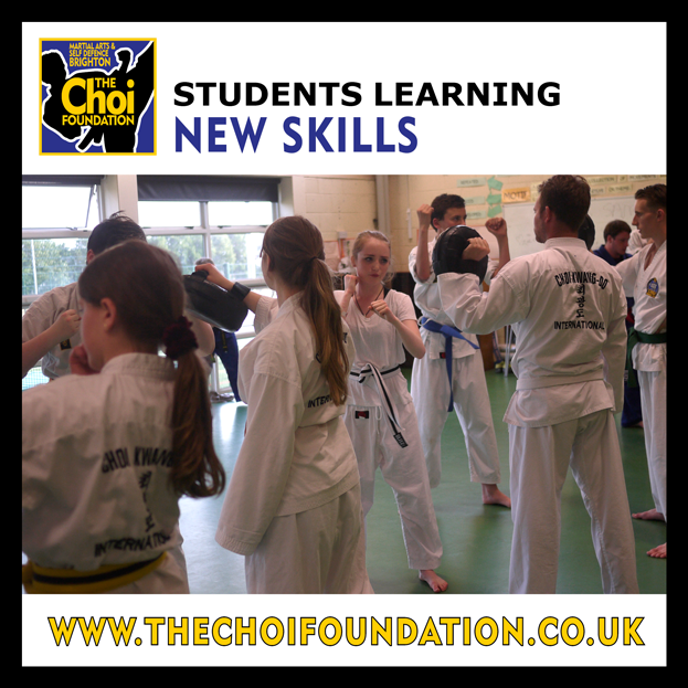Students learning new skills at Martial Art and Self-defence in Brighton at The Choi Foundation