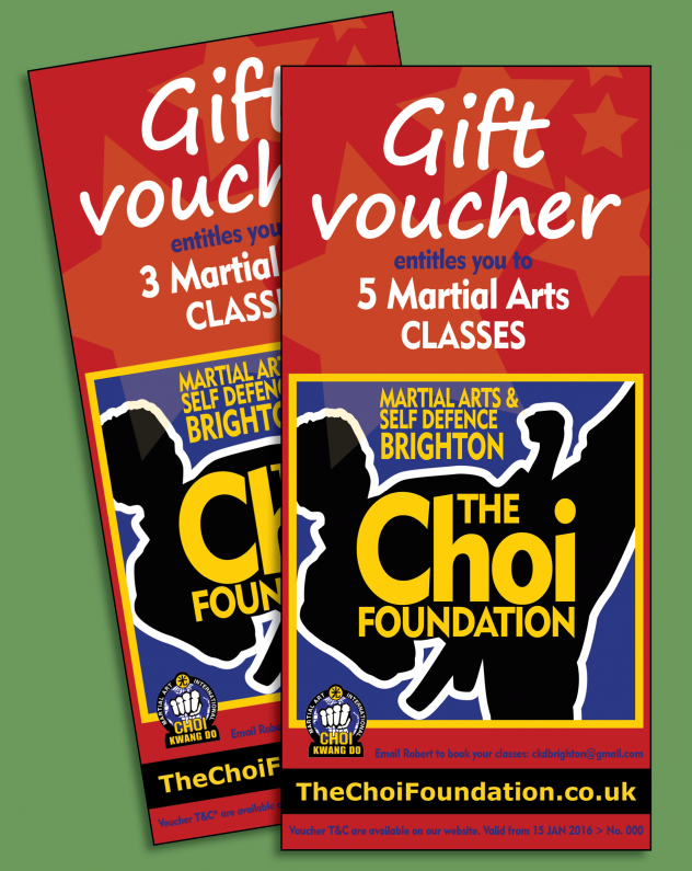 Gift Vouchers for The Choi Foundation Martial Arts & Self-defence classes Brighton